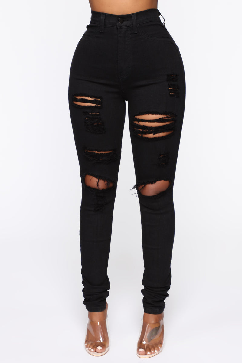 Blanched Jeans - Black | Fashion Nova, Jeans | Fashion Nova