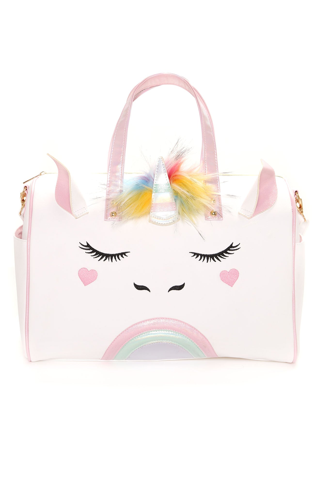 Mini Traveling Unicorn Duffle Bag - White/combo