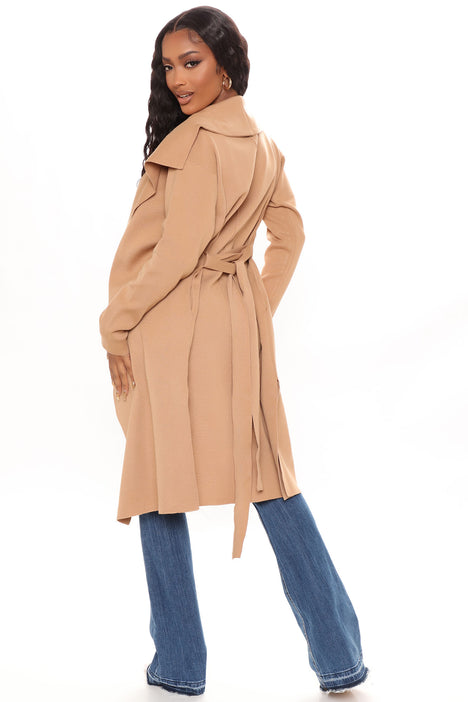 Camel duster sweater best sale