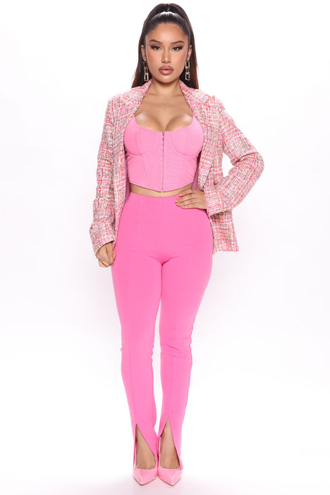 Fashion nova pink blazer top