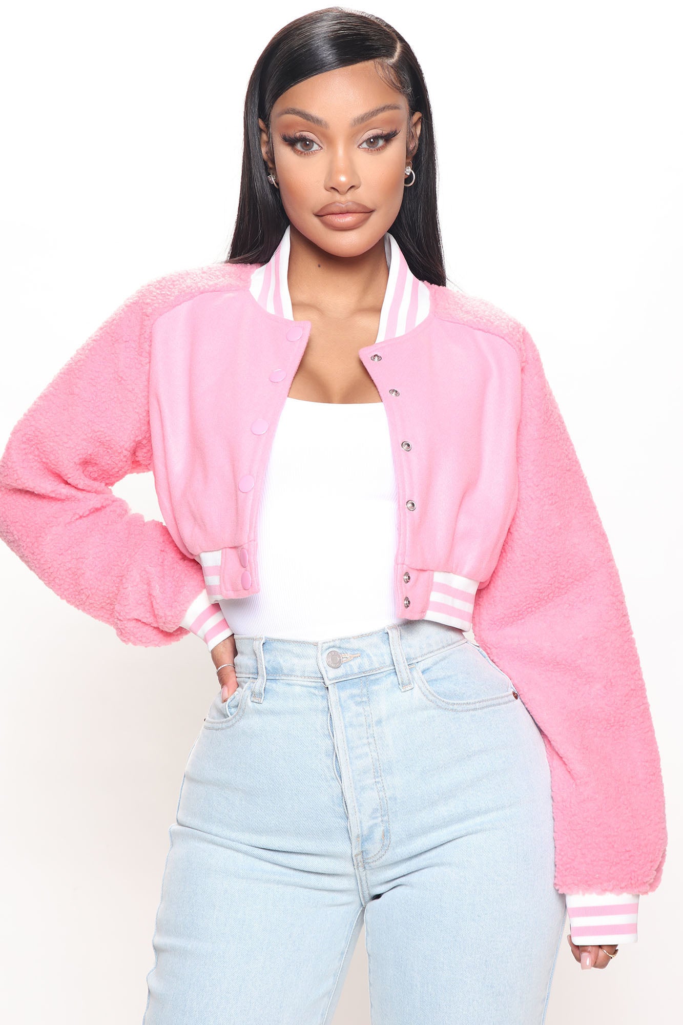 Cropped hotsell varsity jacket