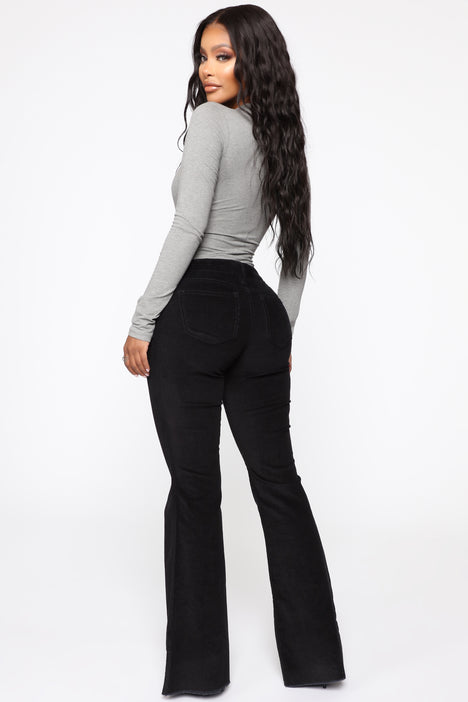 Nara Low Rise Flare Pant - Black, Fashion Nova, Pants