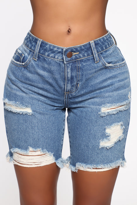Fashion nova shop ripped bermuda shorts