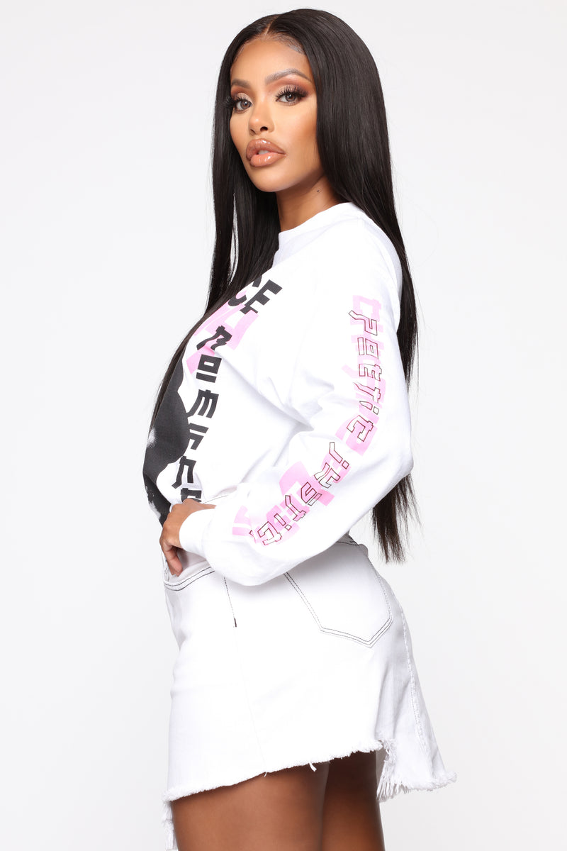 Dreams Are For Real Long Sleeve Top - White | Fashion Nova, Screens ...