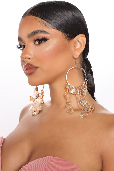 Fashion nova 2024 butterfly earrings