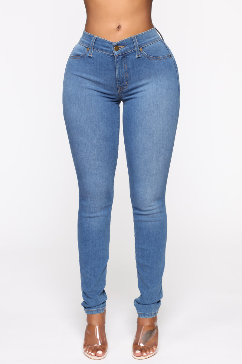 Flex Game Strong Mid Rise Skinny Jeans - Medium Blue Wash | Fashion ...