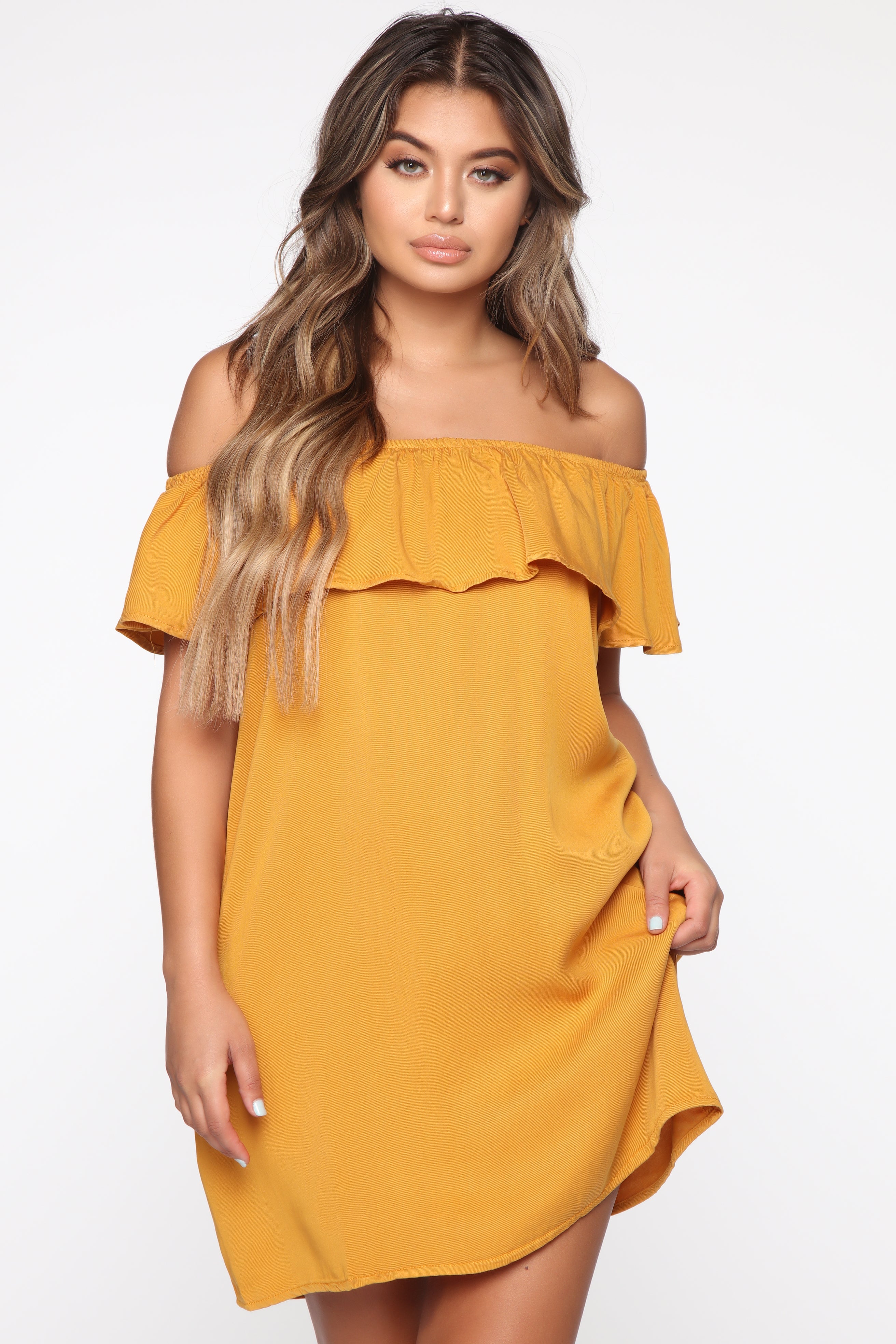 Very 2025 mustard dress