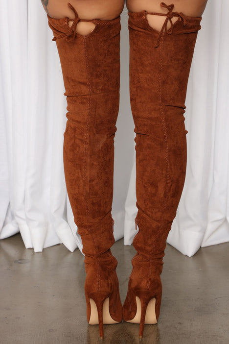 Vicky Over The Knee Boot Chestnut