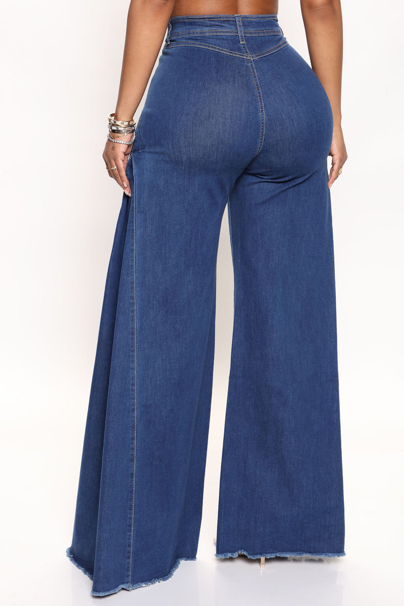 Public Affair Ultra Wide Leg Jeans - Dark Denim | Fashion Nova, Jeans ...