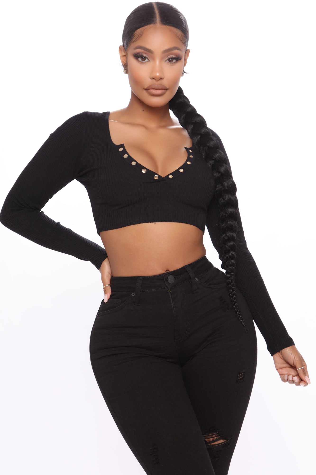 Fashion nova crop top sweater sale