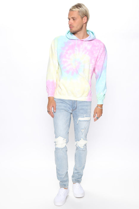 Pastel multi top colored hoodie