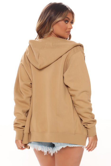 Nude top oversized hoodie