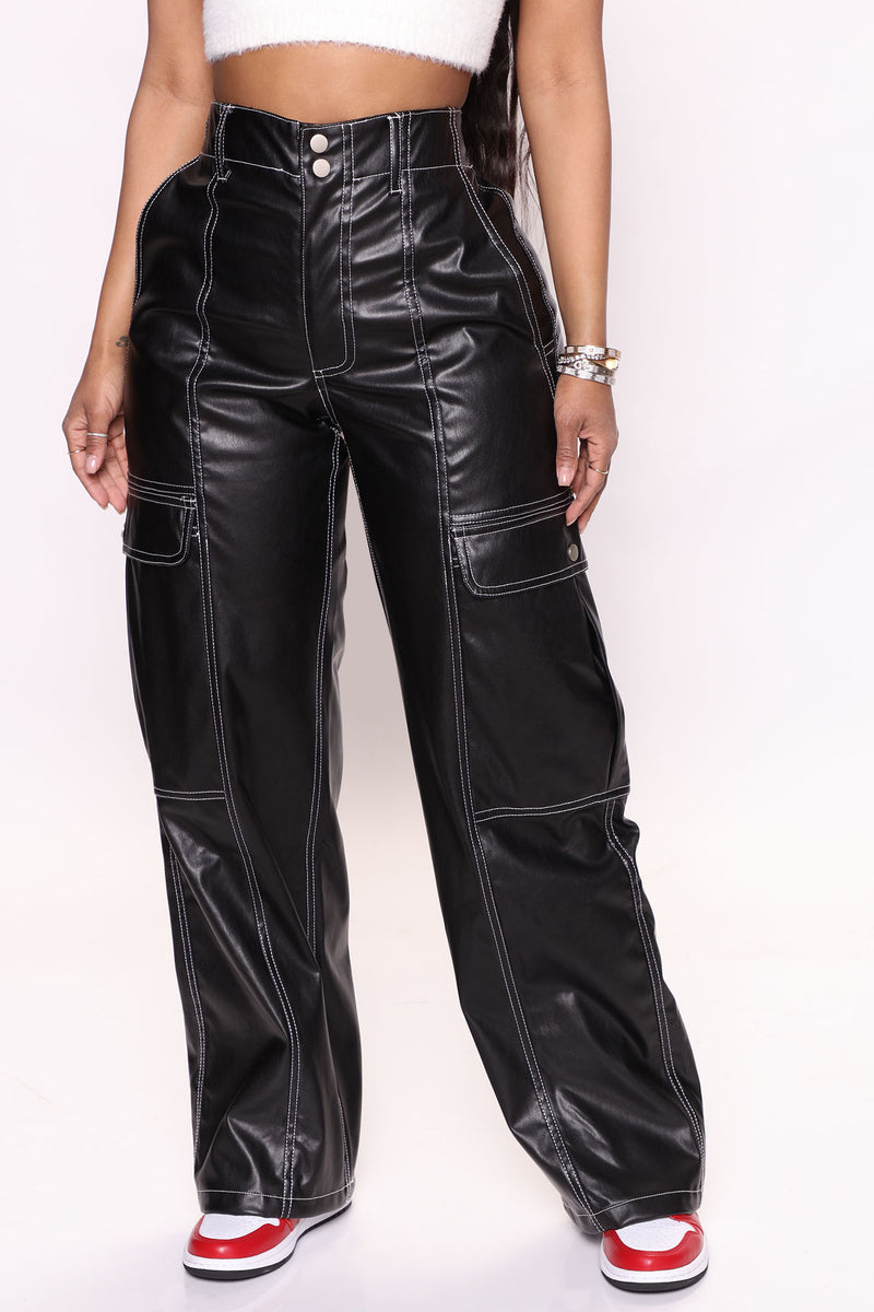 Let's Lose It Faux Leather Pant 30 - Black | Fashion Nova, Pants ...