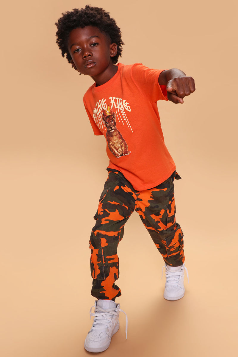 Mini Young King Tee Orange Fashion