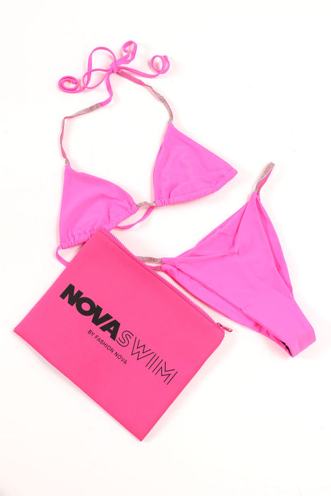 Nova Swim Waterproof Bikini Swim Bag - Hot Pink, Fashion Nova, Accessories