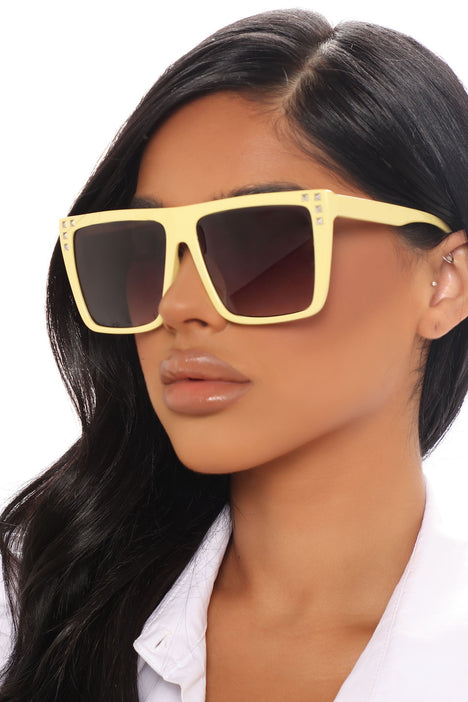 Star Studded Sunglasses Yellow Fashion Nova Sunglasses