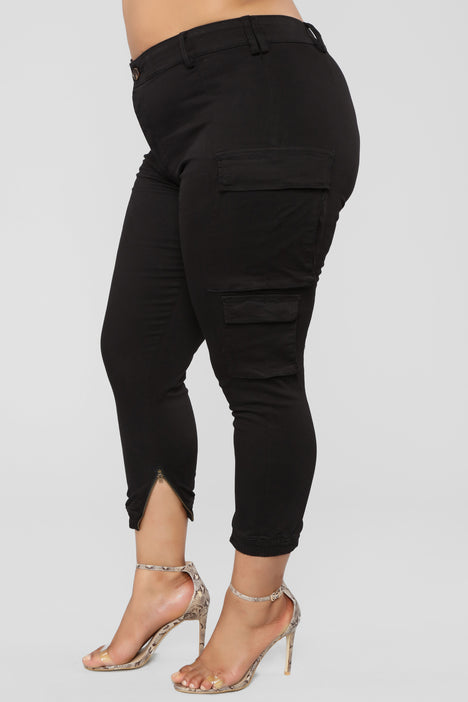 Kalley Cargo Pants - Black, Fashion Nova, Pants