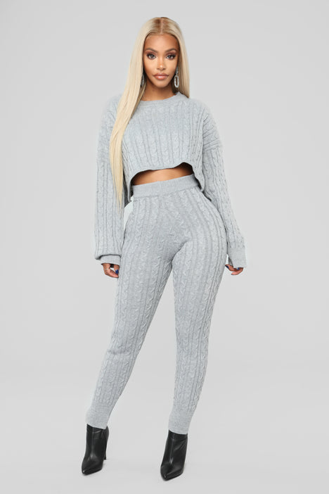 Meet Me Half Way Sweater Heather Grey Fashion Nova Sweaters