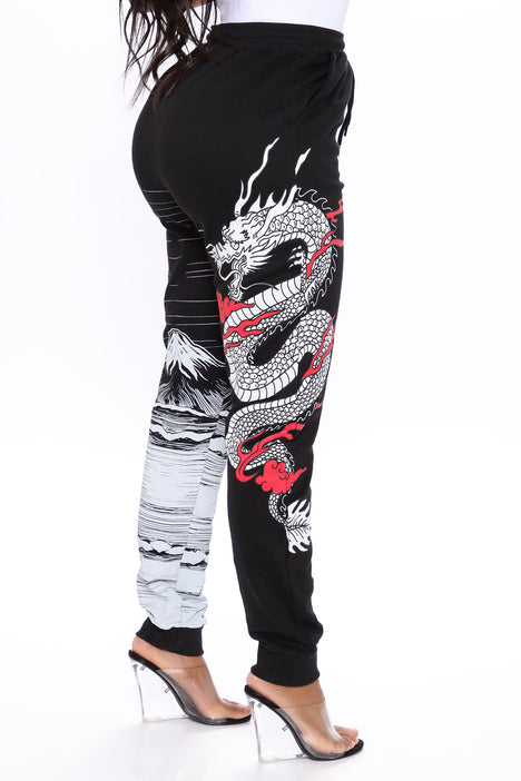 Red dragon sweatpants clearance
