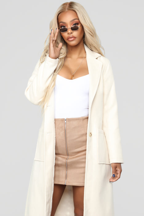 Long ivory coat outlet