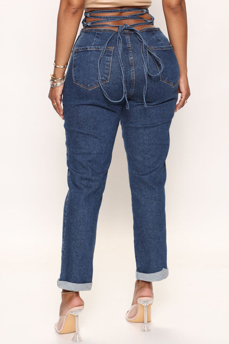 Fashion nova lace up jeans top