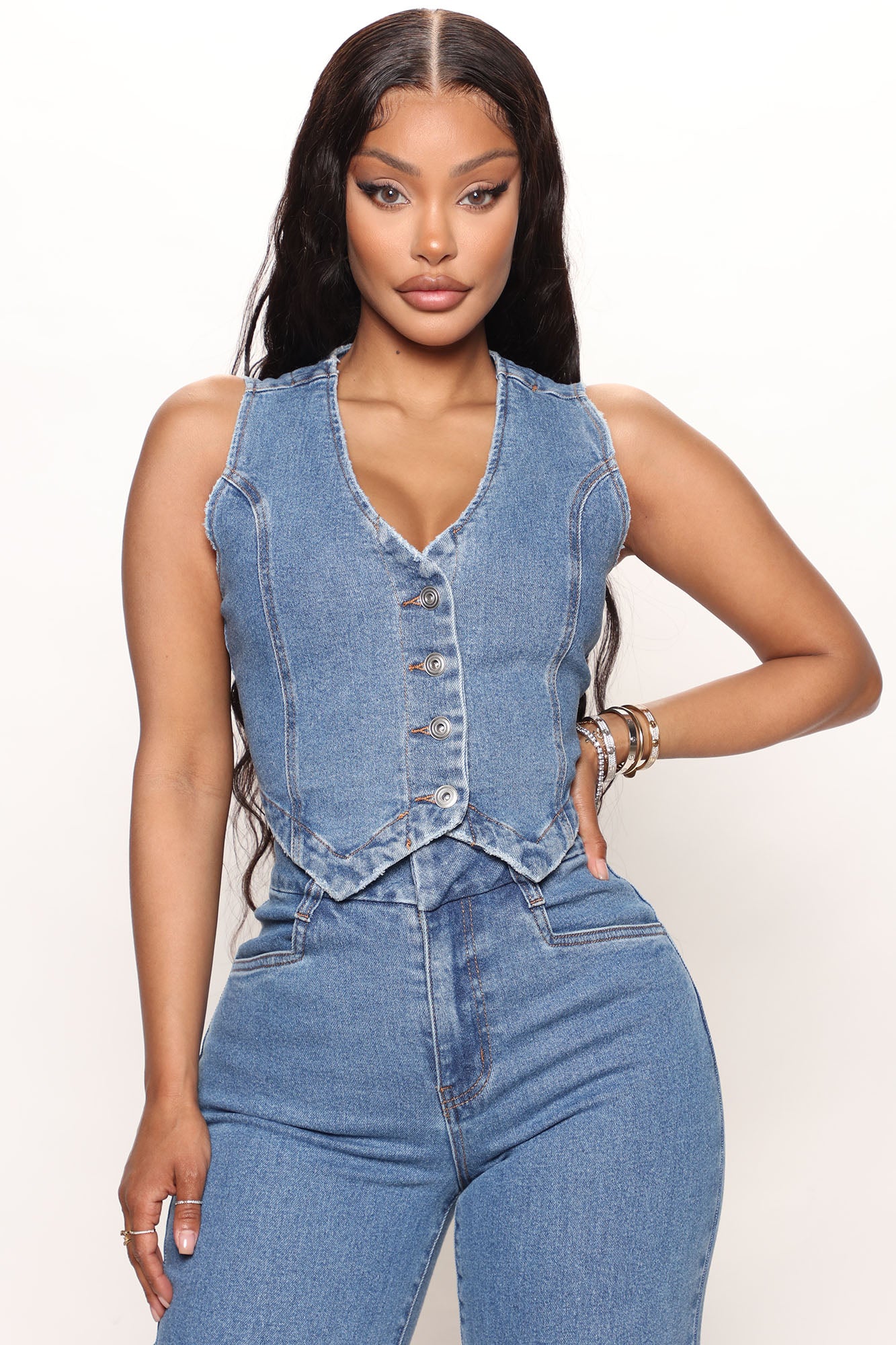 Western denim vest discount