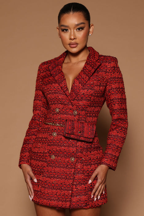 Blazer online dress tweed