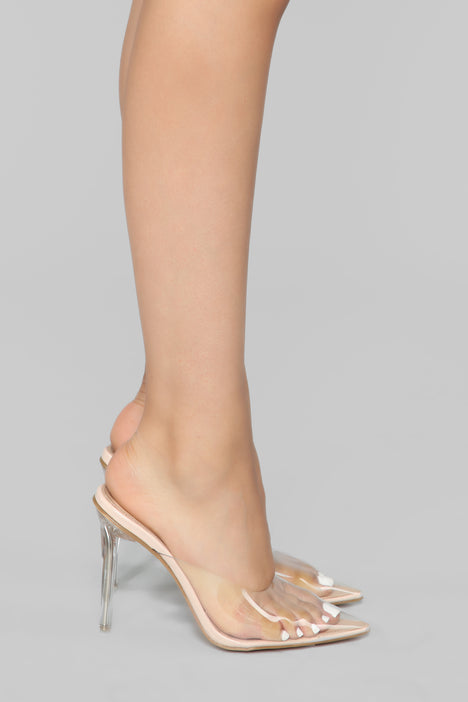 Fashion nova clear sales pumps