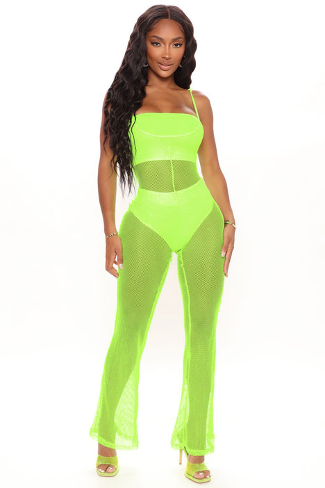Meet Me In Paradise Jumpsuit Lime