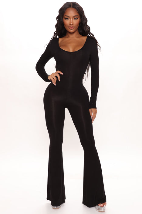 Nova Season Long Sleeve Jumpsuit - Black | Fashion Nova, Jumpsuits |  Fashion Nova