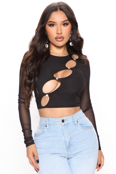 Cut out mesh hotsell top