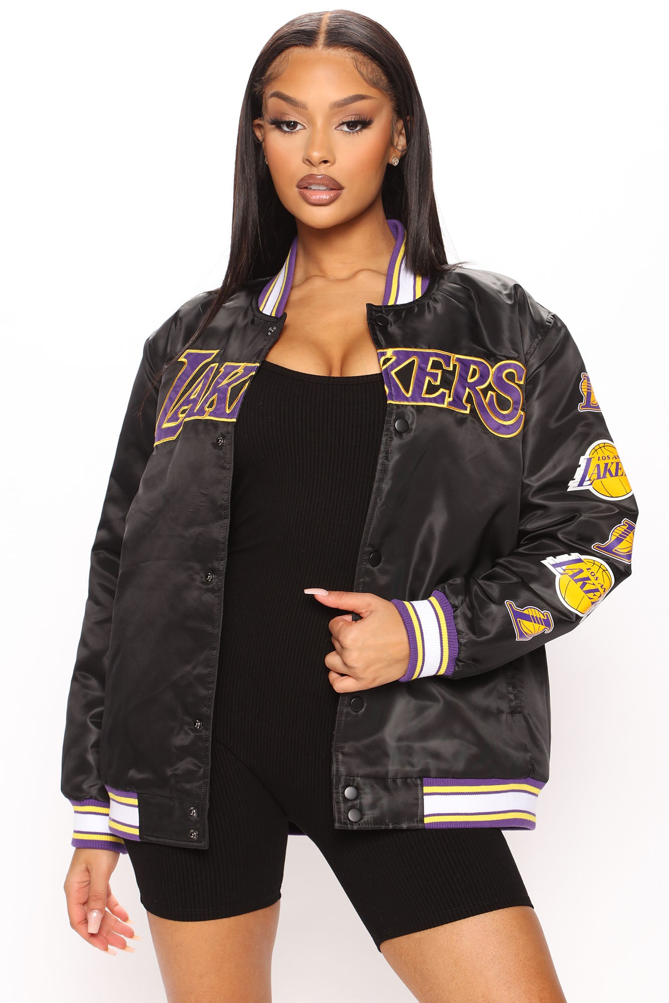 Los Angeles Lakers Letterman Jacket - Purple/combo, Fashion Nova, Jackets  & Coats