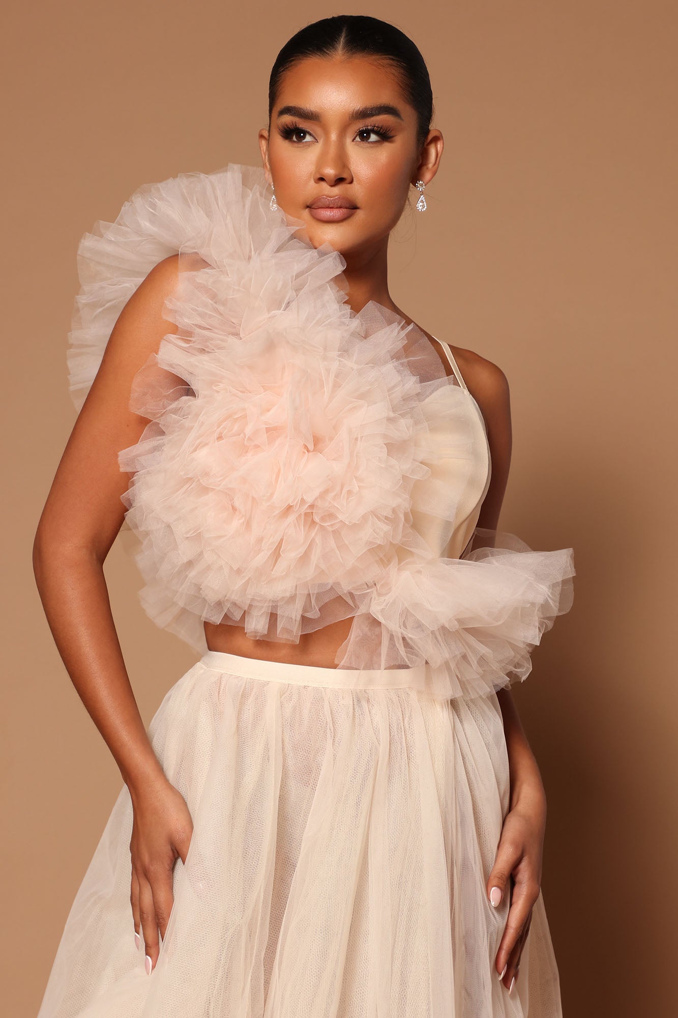 Ruffle 2025 tulle top