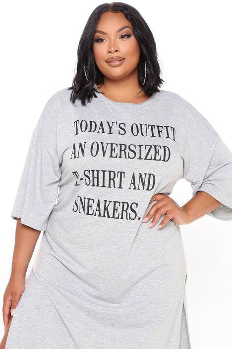 Oversized t shirt dress fashion nova 2025