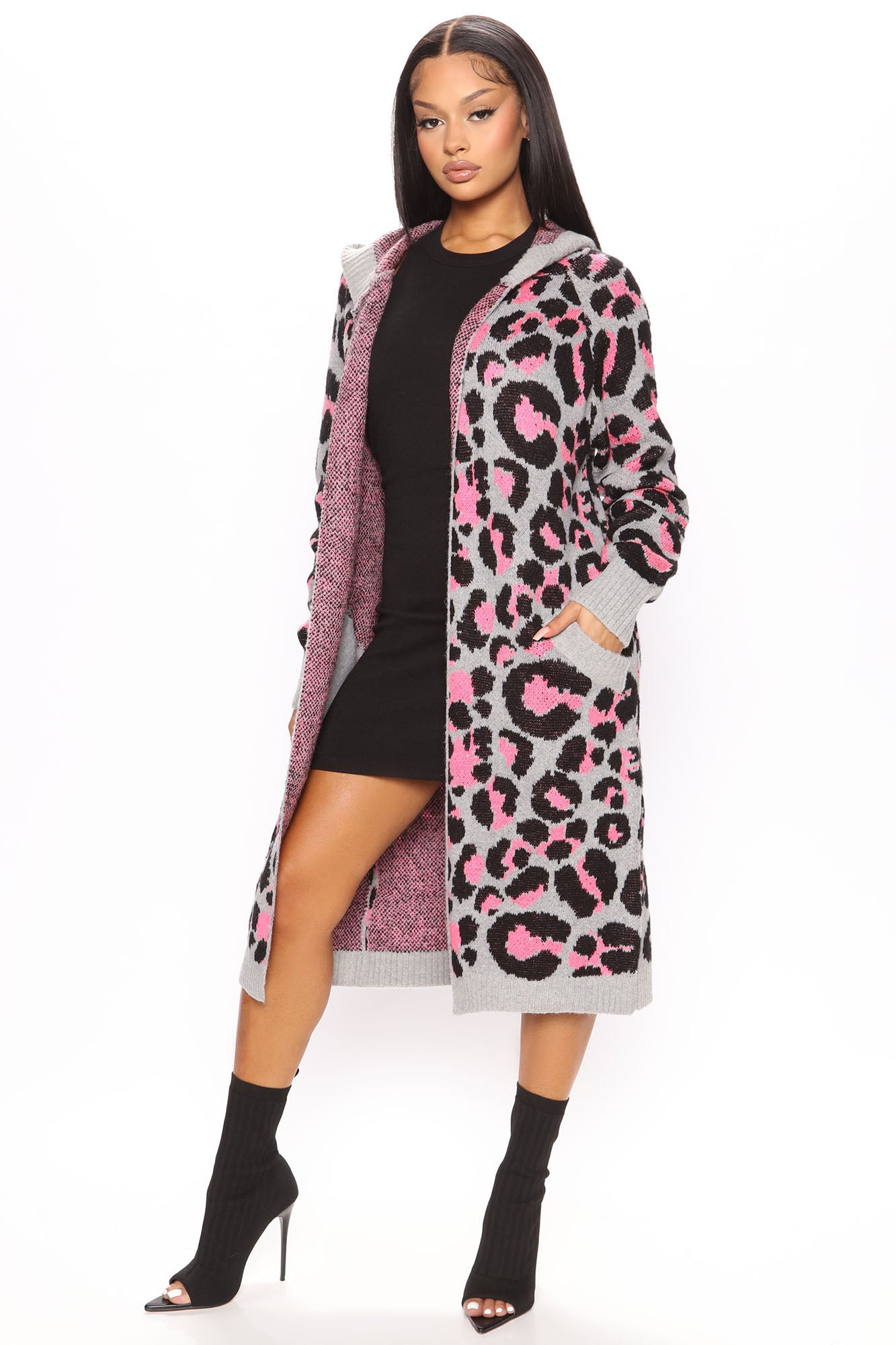 Dangerously Beautiful Leopard Cardigan Hot Pink