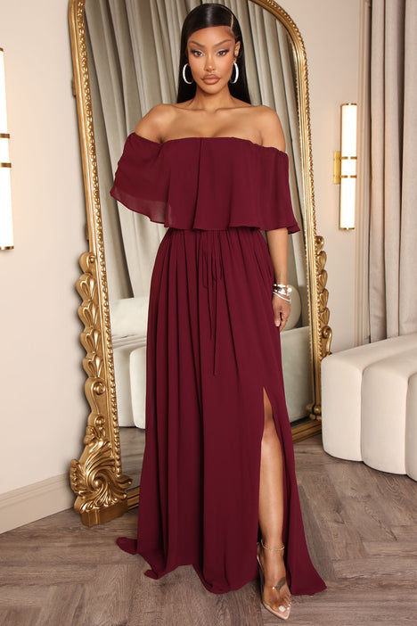 Maroon dresses shop near me