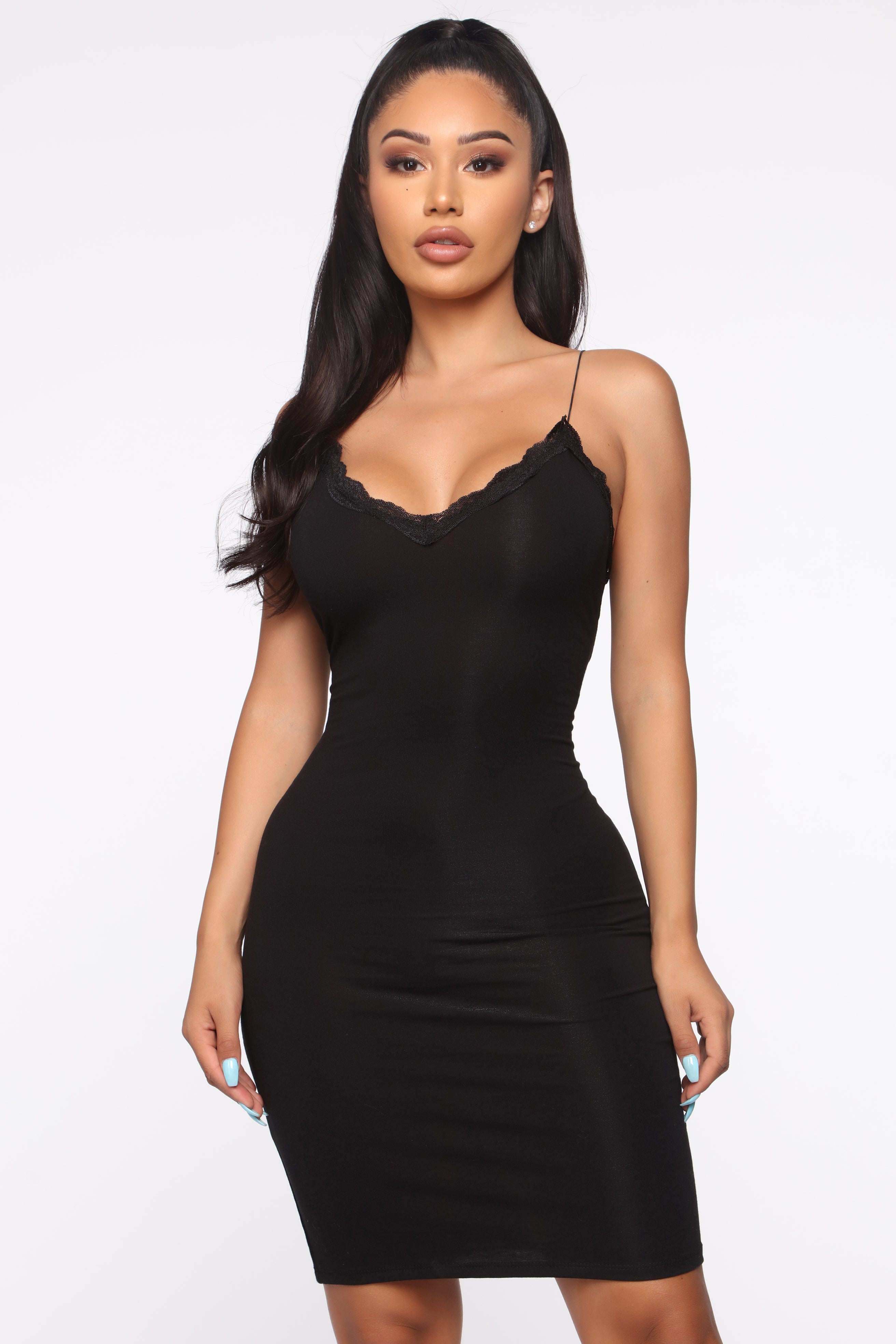 Wish You The Best Slip Dress Black