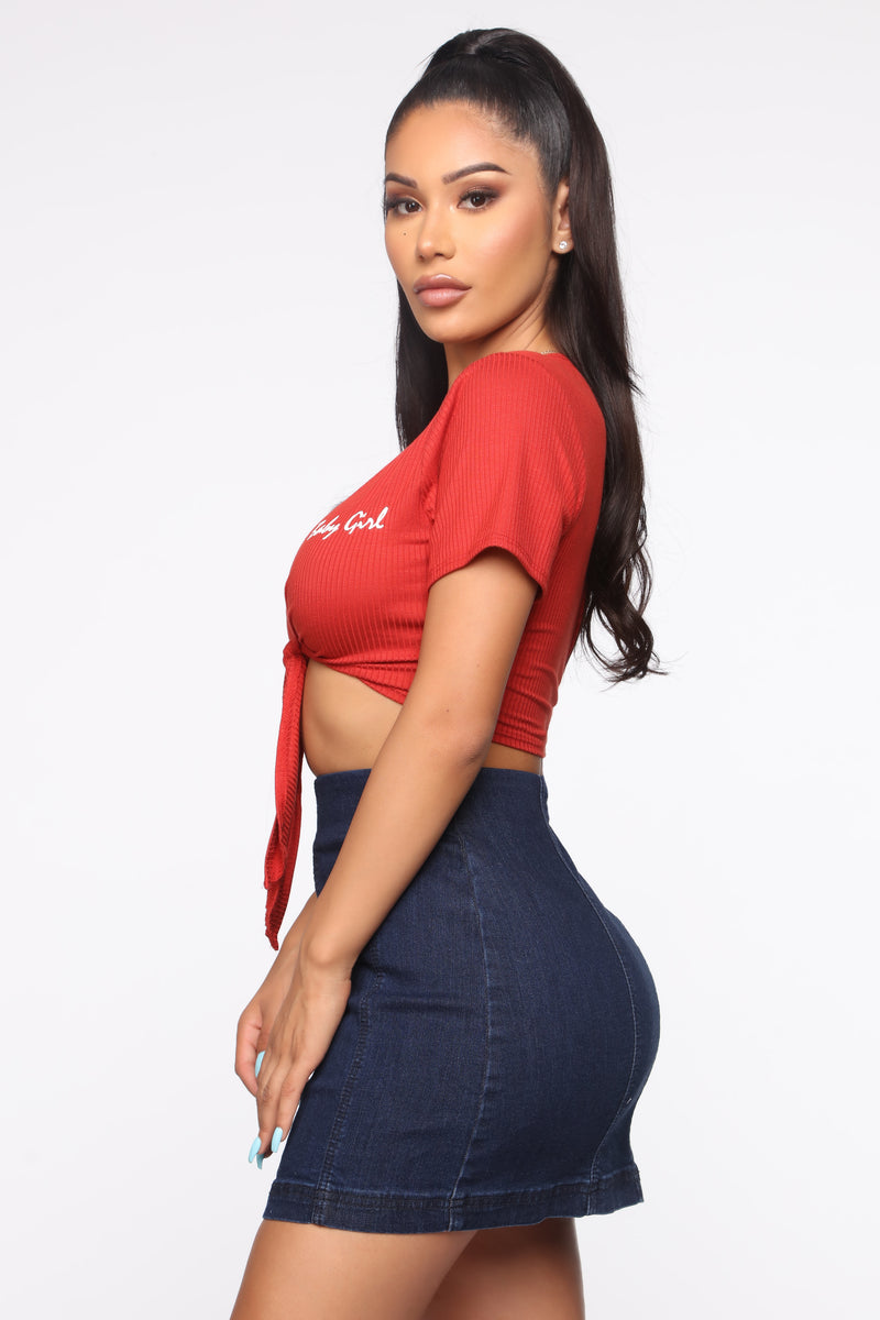 Knot Your Girl Top - Rust | Fashion Nova, Screens Tops and Bottoms ...