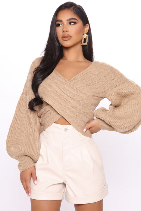 Keep It Chic Sweater Taupe Fashion Nova Sweaters Fashion Nova