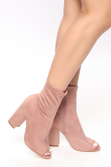 Step Into The Light Booties Blush Fashion Nova Shoes