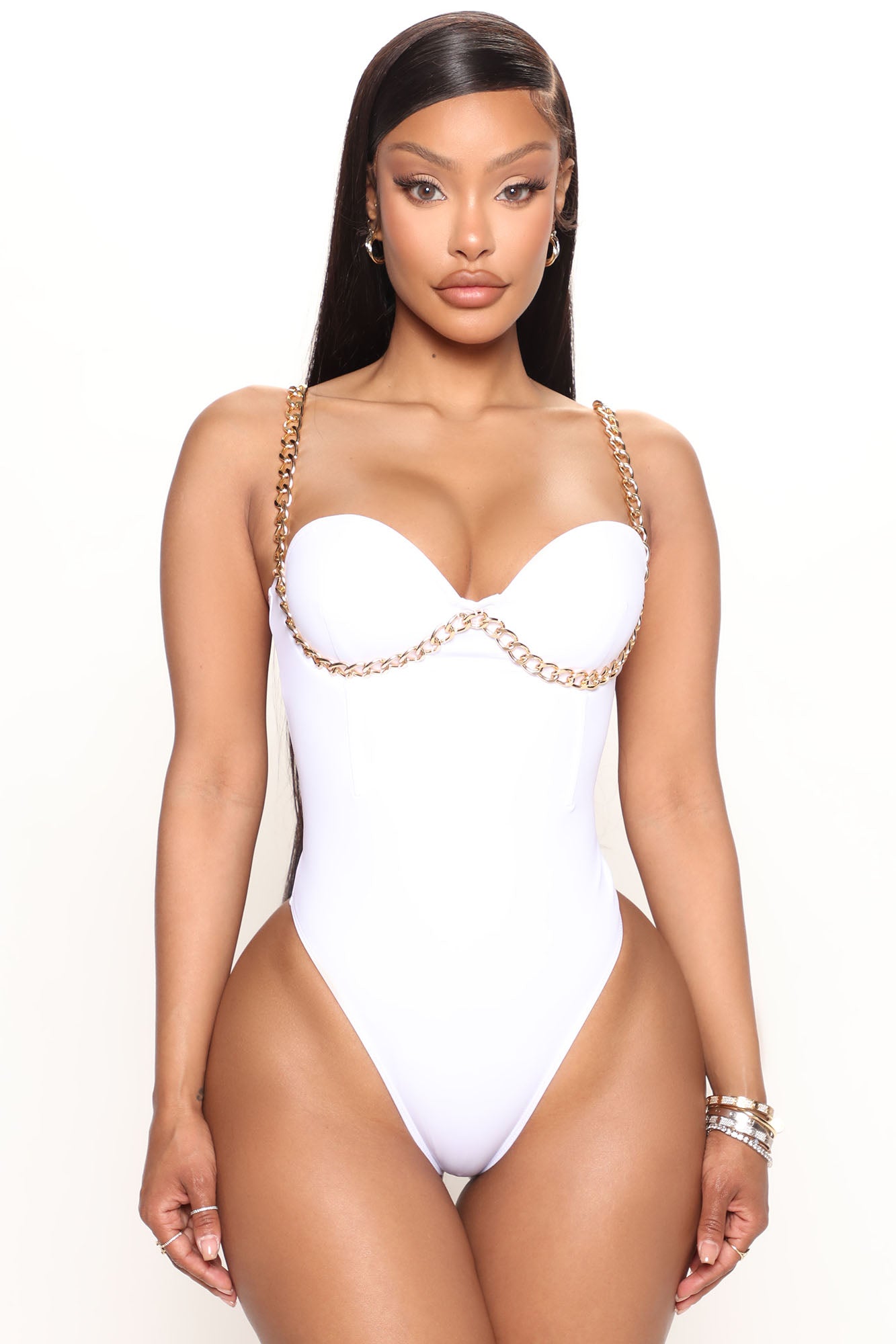 Bodysuit with chains hot sale