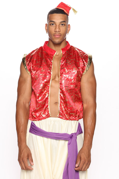 Sexy Prince 3 Piece Costume Set Red combo Fashion Nova Mens