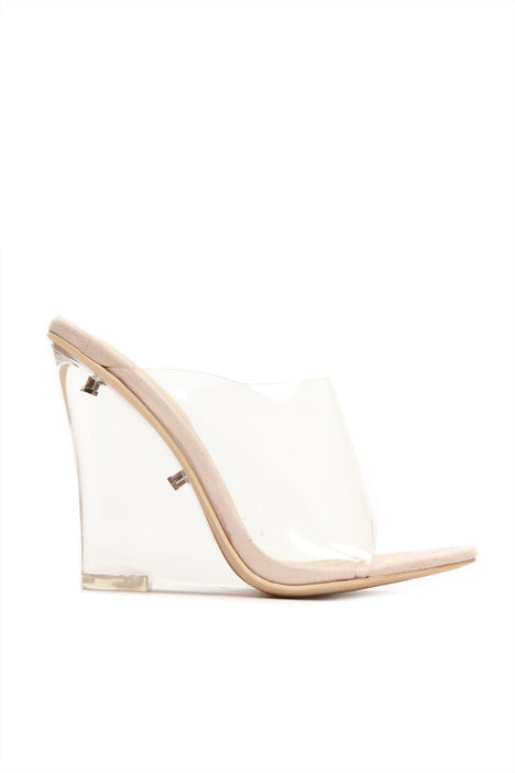 The Glass Edge Heeled Sandal Nude