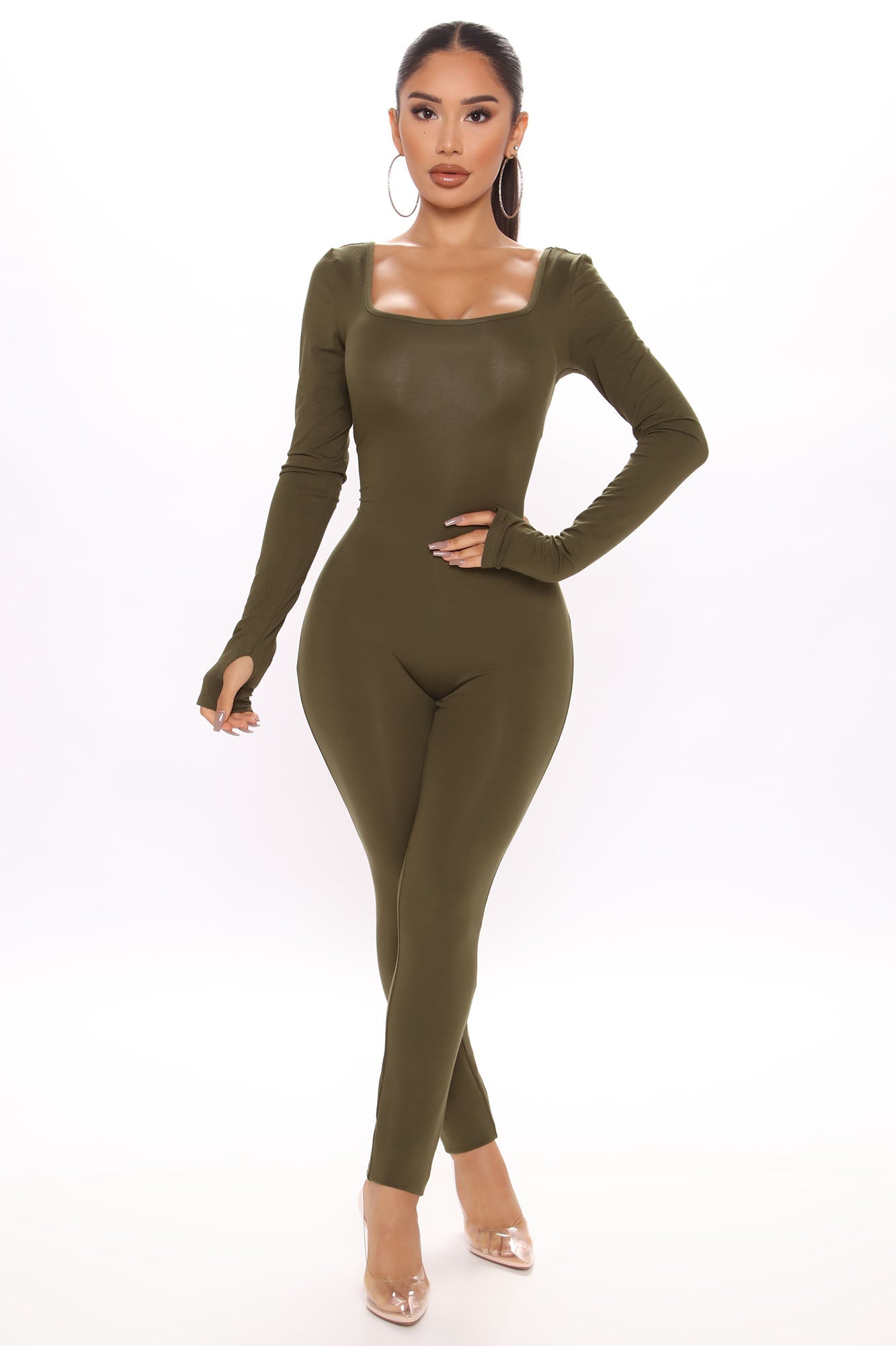 Green jumpsuit fashion nova on sale