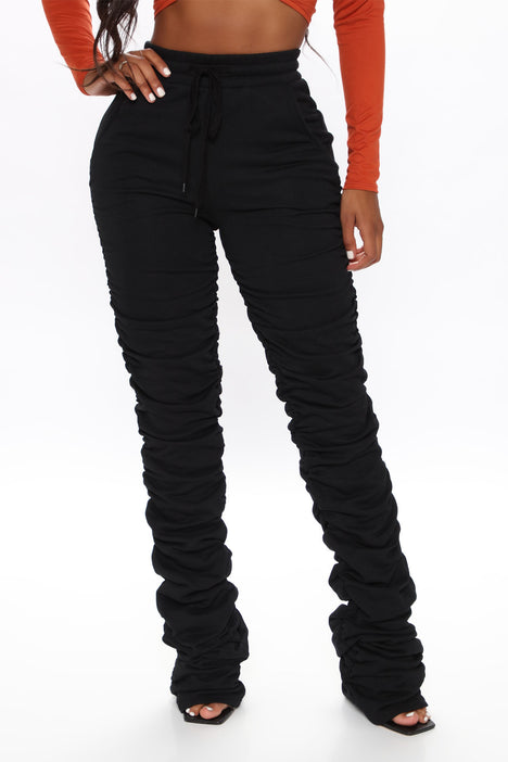 Stacked joggers best sale fashion nova