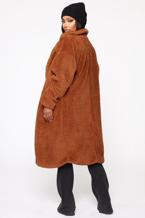 Cover Girl Teddy Coat Brown