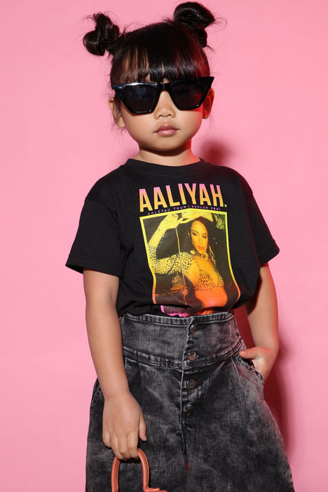 Mini Aaliyah Crew Neck Tee - Black