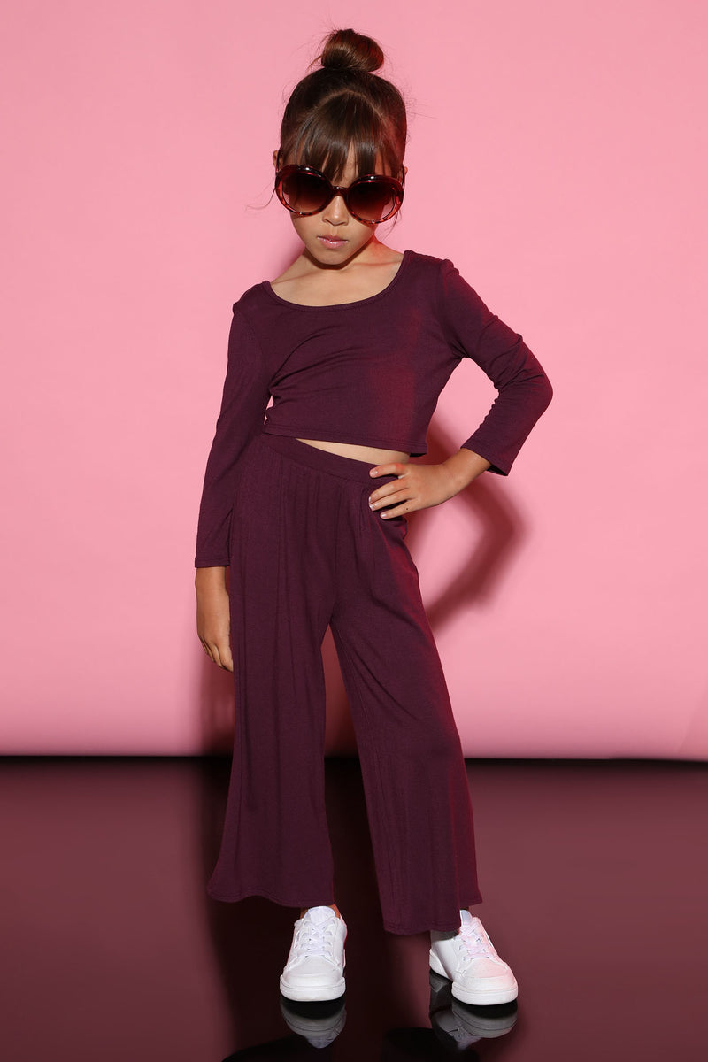 Mini Mom Says I'm Perfect Pant Set - Plum | Fashion Nova, Kids Sets ...