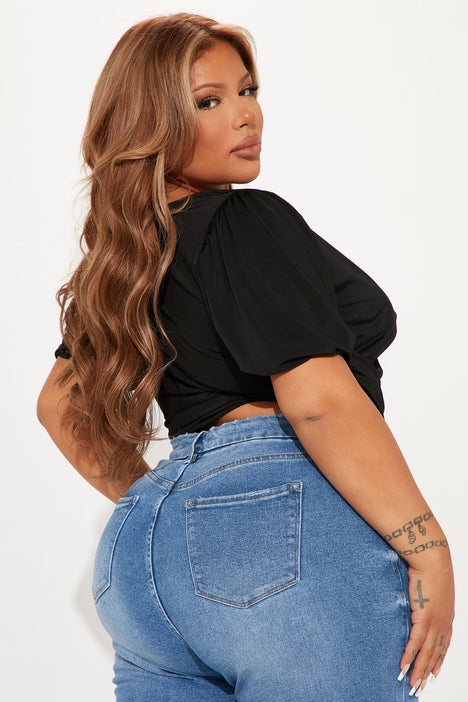Flirtatious Plunge Neck Top - Black | Fashion Nova, Knit Tops | Fashion Nova