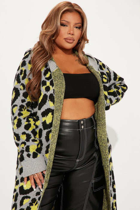 Plus size cheetah cardigan online